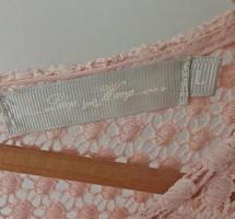 Romantyczna koronkowa sukienka w stylu vintage / boho — pudrowy róż, rozmiar M/L
